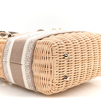 Christian Dior Wicker Oblique Mini Lady Dior Bag Beige 9 of 10