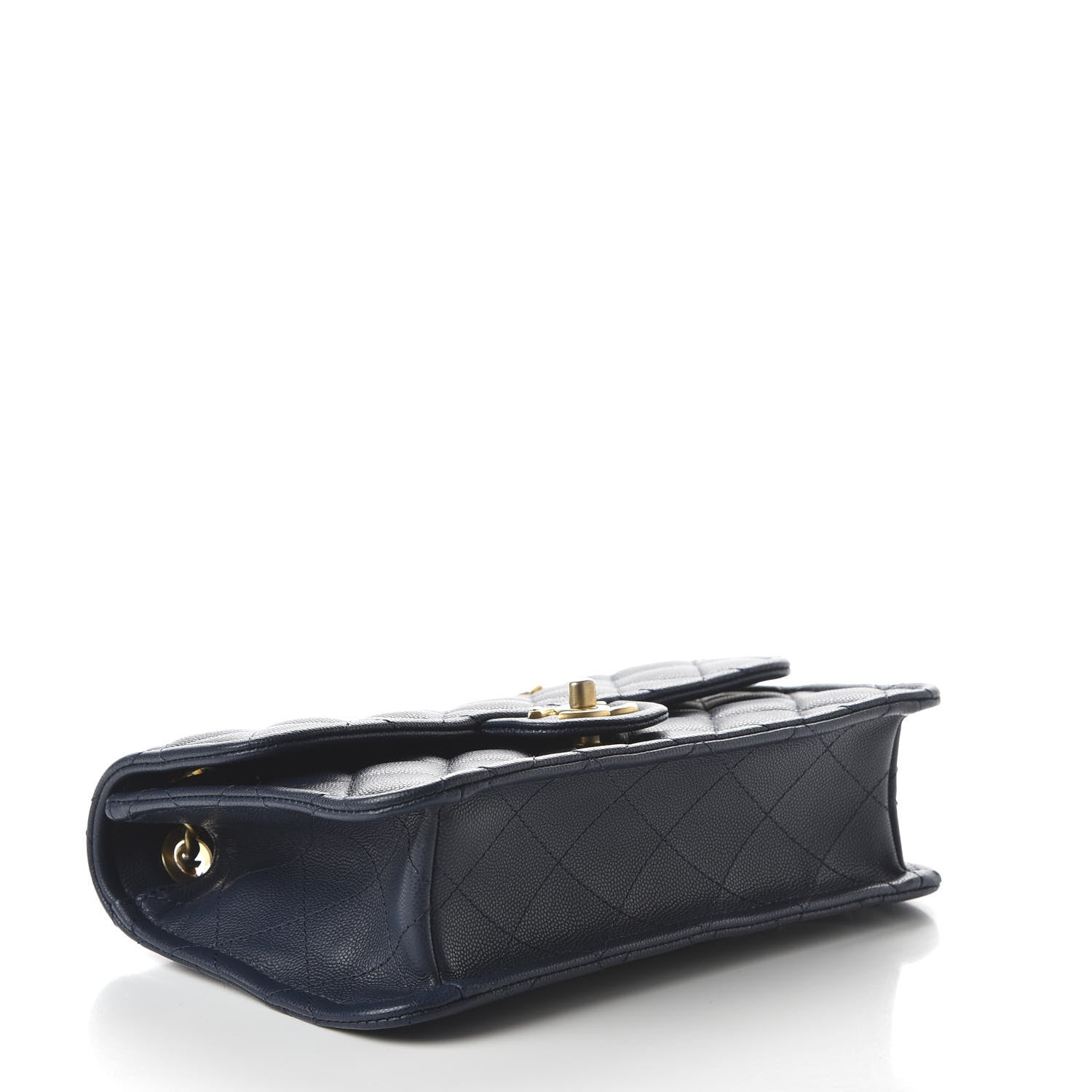 Chanel Caviar Quilted Medium Sweet Classic Flap Navy Blue 4 of 10