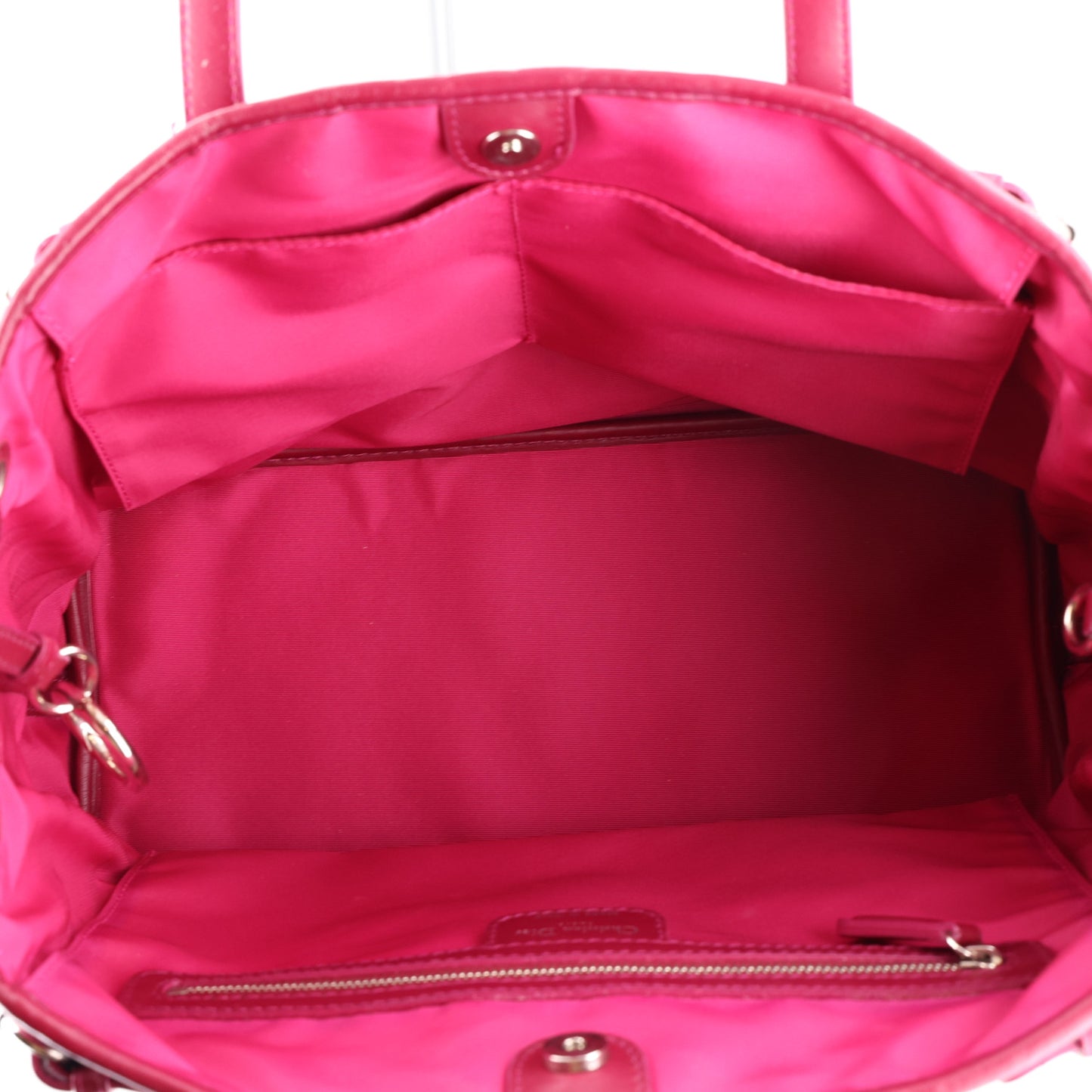 Coated Canvas Cannage Medium Panarea Tote Raspberry