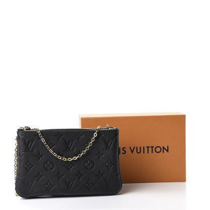 Louis Vuitton Empreinte Double Zip Pochette Black 11 of 11