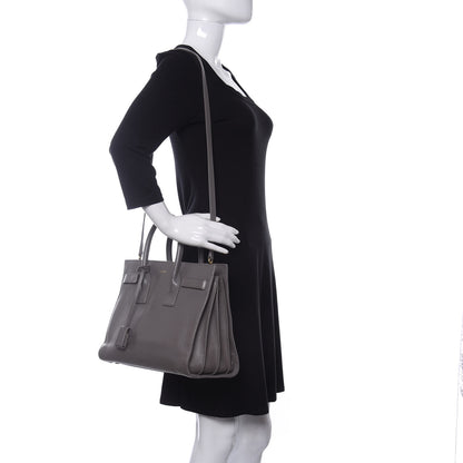 Saint Laurent Calfskin Small Sac De Jour Fog 2 of 12