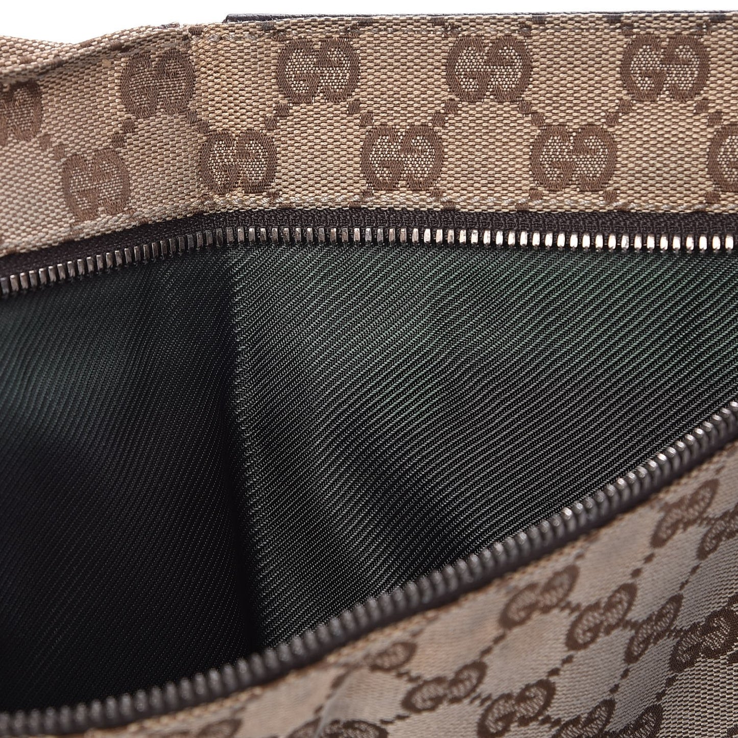 GG Monogram Double Pocket Belt Bag Dark Brown