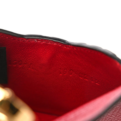 Fendi Vitello Cruise F is Fendi Bi-Color FF 1974 Embossed Small Envelope Pouch Maya Black Ribes 7 of 19