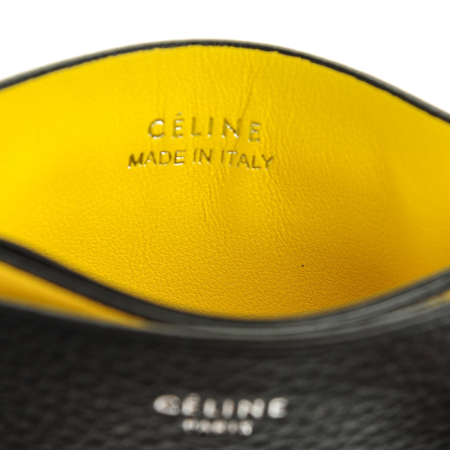 Drummed Calfskin Gusset Card Holder Black