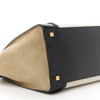 Celine Canvas Smooth Calfskin Suede Mini Tri-Color Luggage 10 of 11