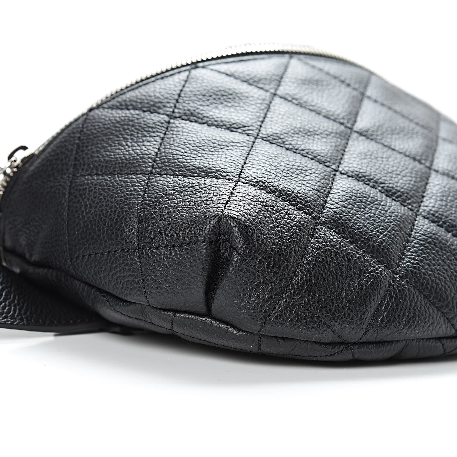 Chanel Grained Calfskin Quilted Waist Belt Bag Black 9 of 10