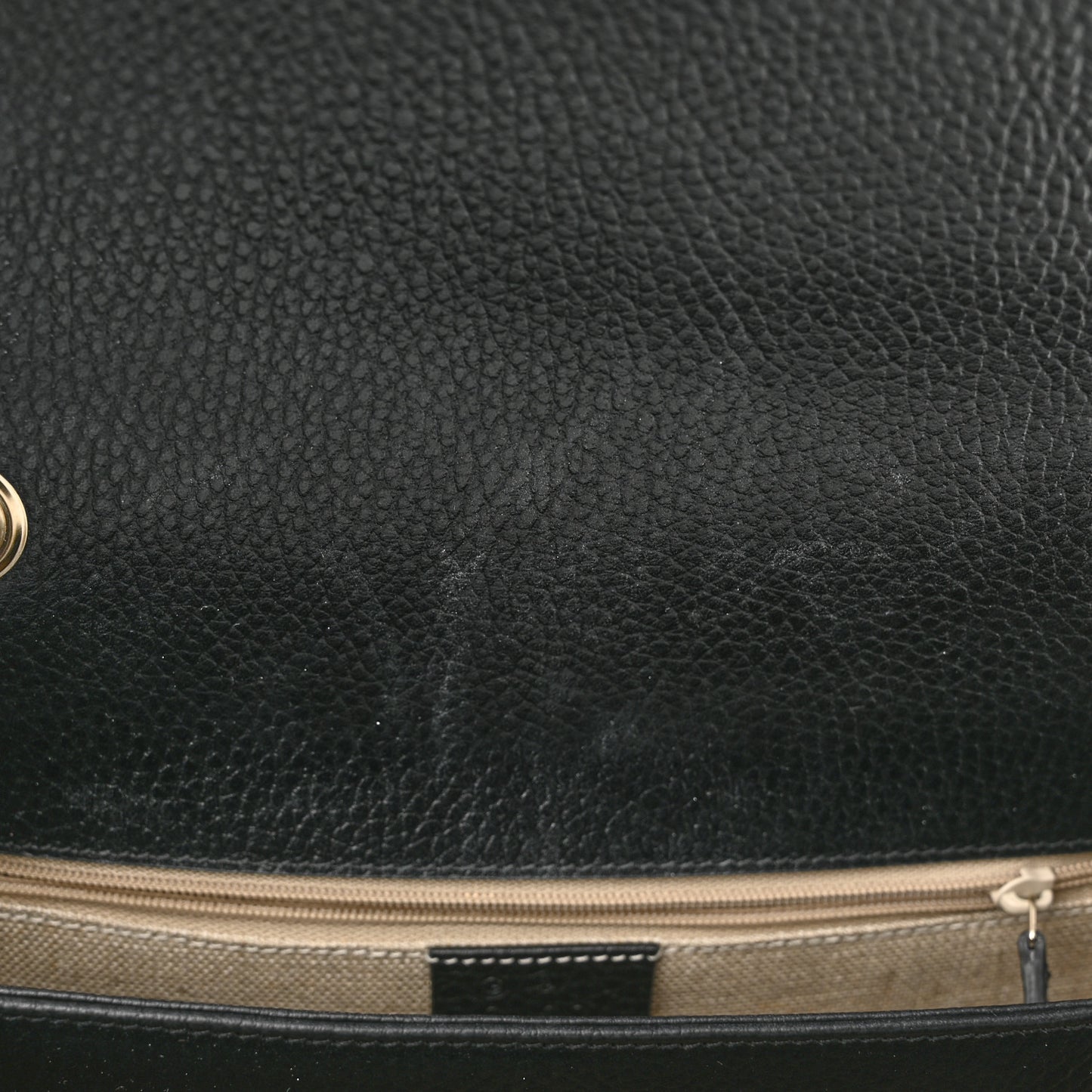 Dollar Calfskin Interlocking G Shoulder Bag Black
