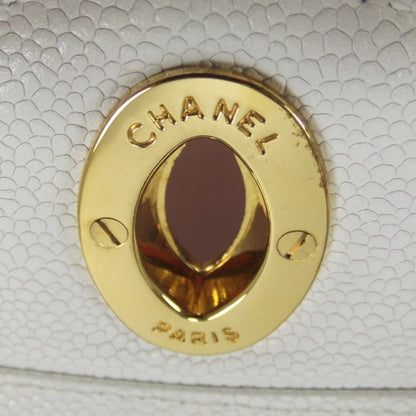 Chanel Caviar Vertical Quilt Jumbo Flap White 12 of 13