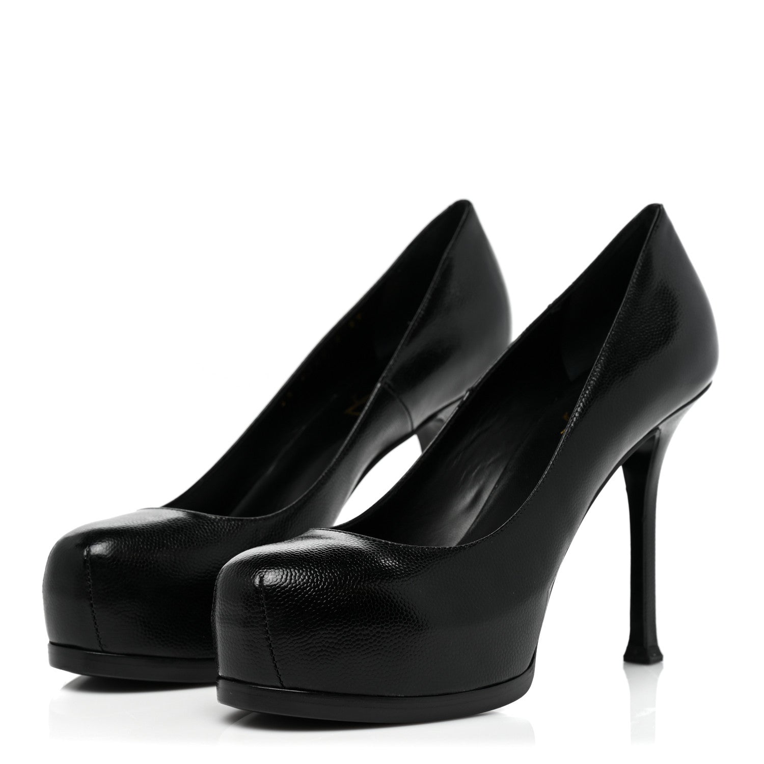 Saint Laurent Vernigolf Tribute Two 80 Platform Pumps 37 Black 3 of 8