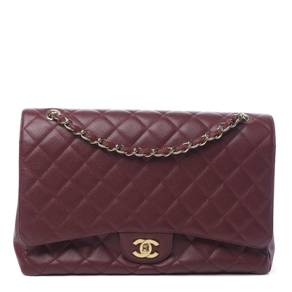 Chanel Caviar Quilted Maxi Single Flap Red 1 of 10