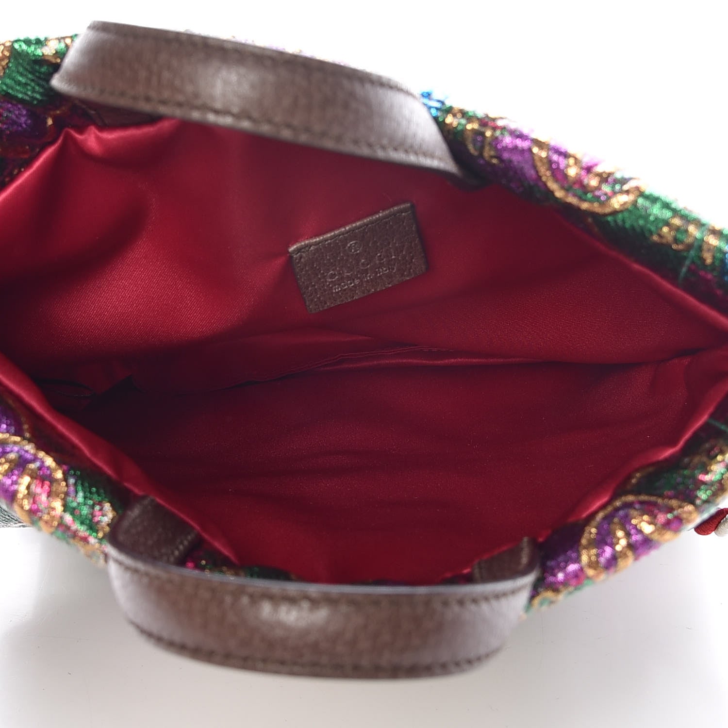 Gucci Brocade Animalier Bow Drawstring Backpack Multicolor 5 of 8