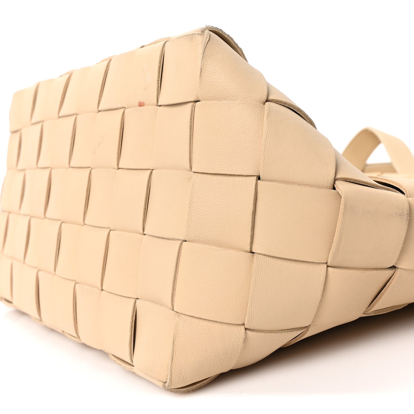 Lambskin Maxi Intrecciato Bowling Cassette Shoulder Bag Porridge