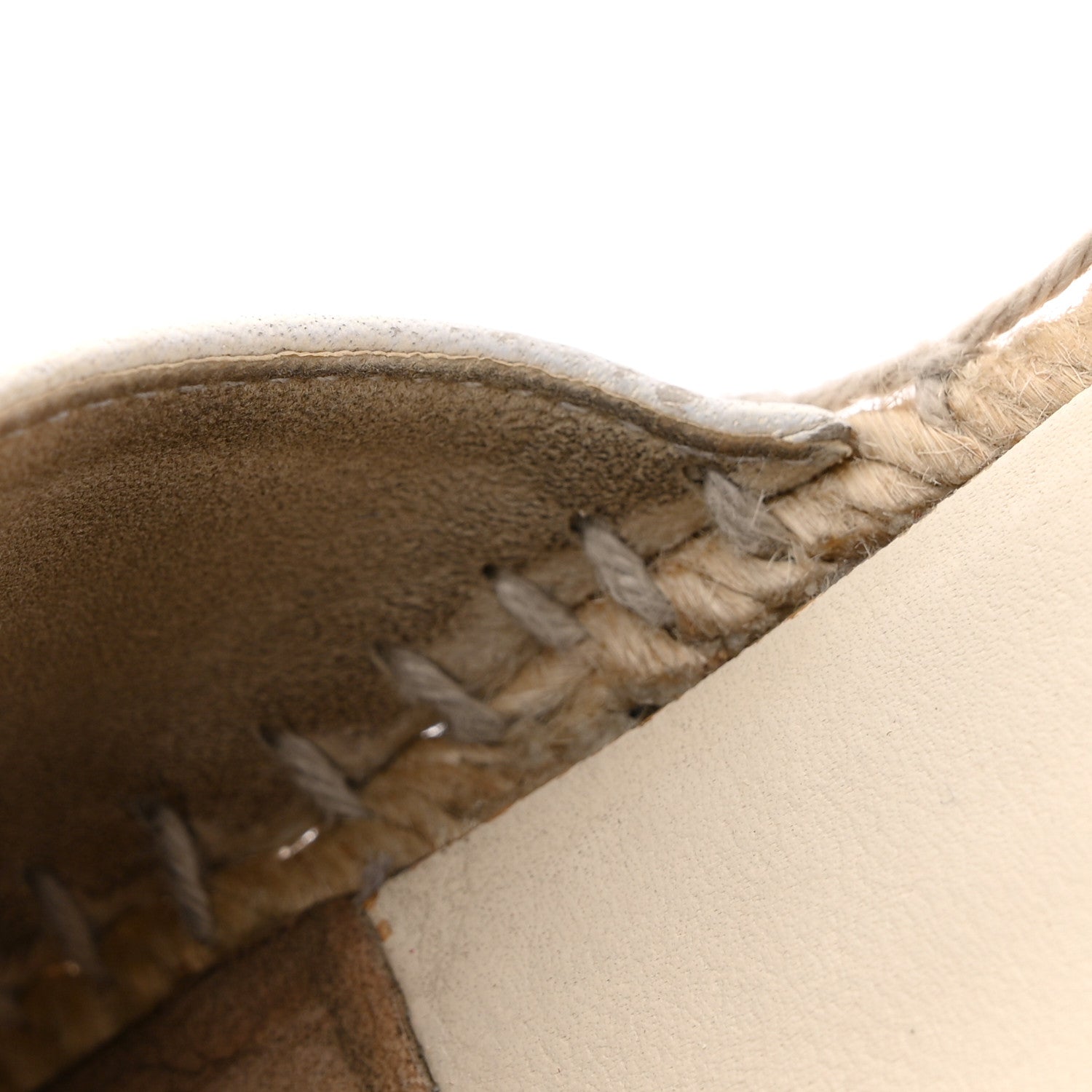 Chanel Iridescent Goatskin CC Espadrille Mules 38 Ivory Black 12 of 12