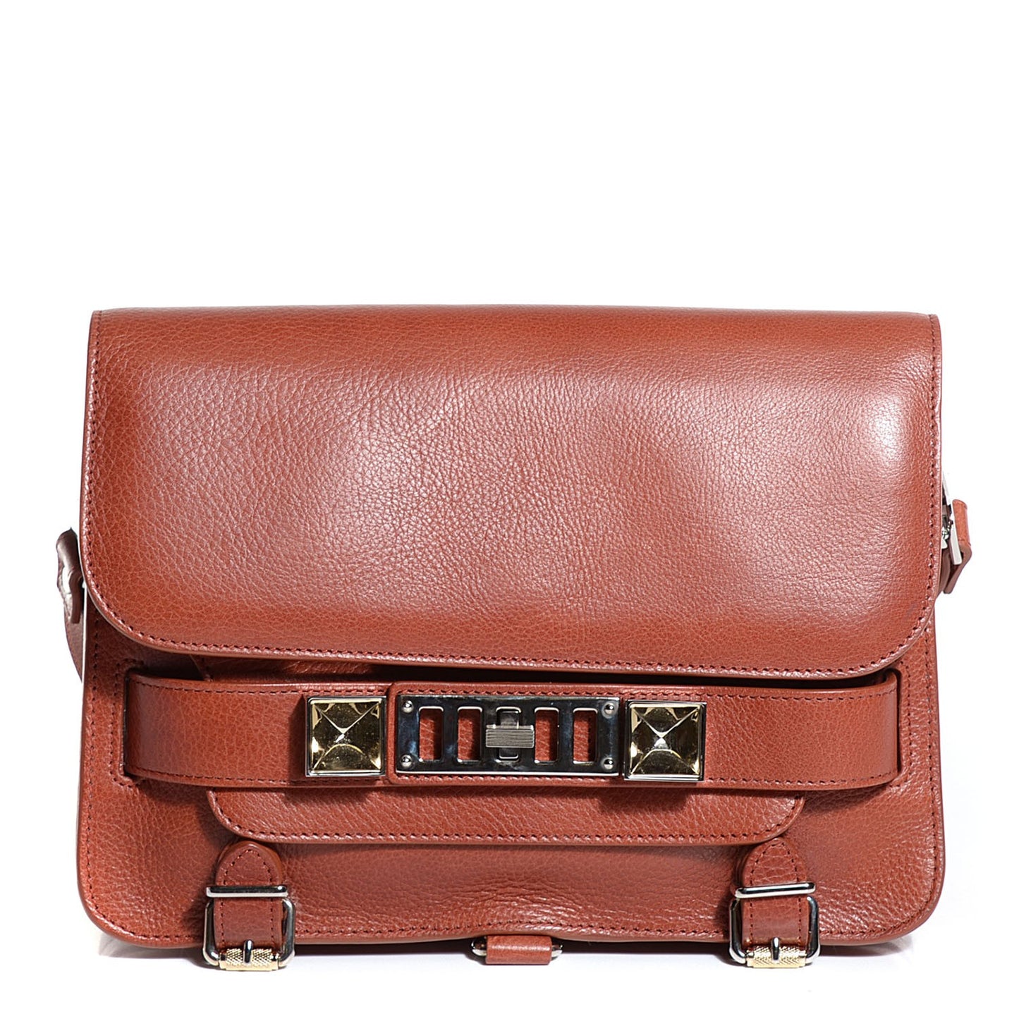 Calfskin PS11 Classic Shoulder Bag Saddle