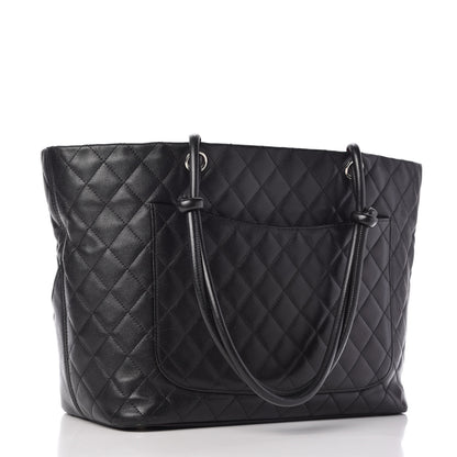 Chanel Calfskin Quilted Large Cambon Tote Black 5 of 17