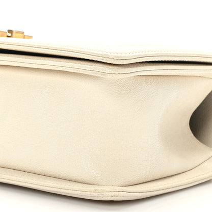 Chanel Caviar Quilted Medium Boy Flap White 9 of 9