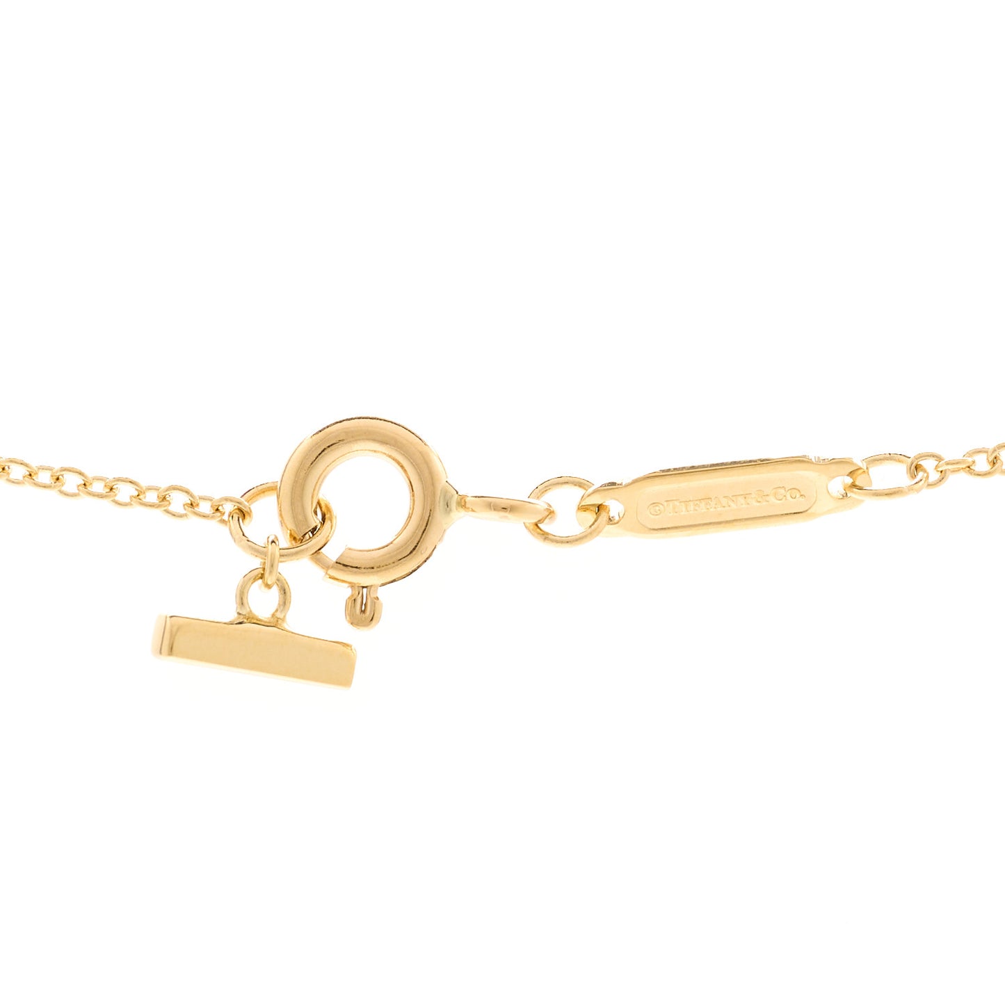 18K Yellow Gold Large T Smile Pendant Necklace