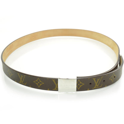 Louis Vuitton Monogram Ceinture Belt w Silver Buckle 1 of 6