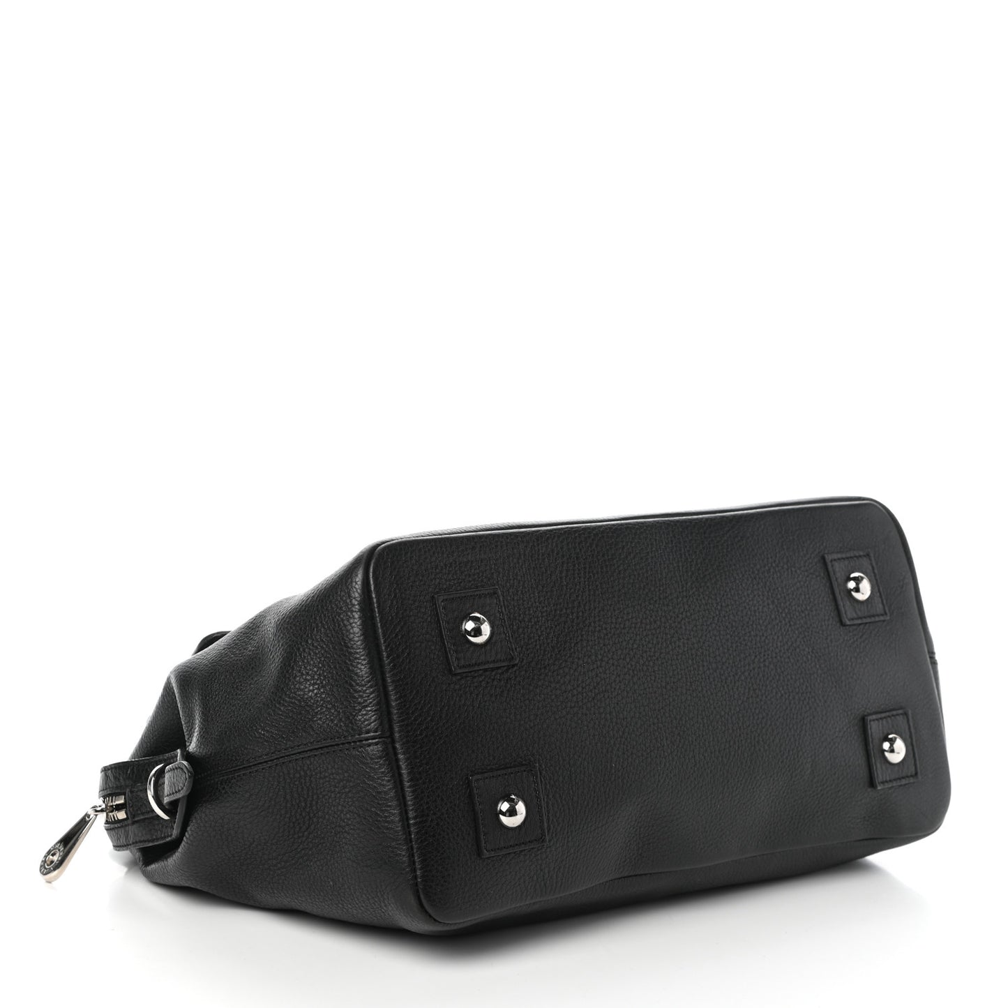 Soft Grain Calfskin Satchel Black
