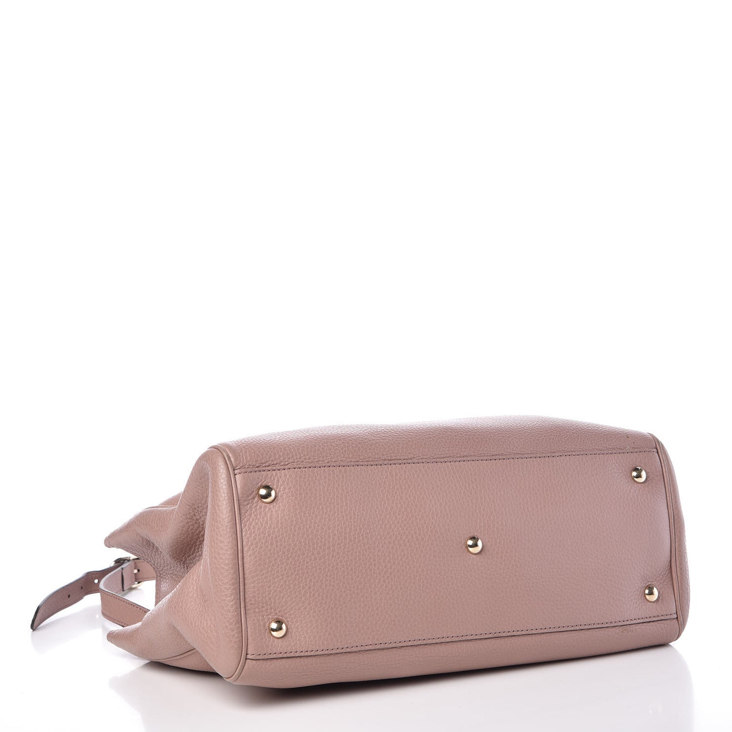 Pebbled Calfskin Medium Bamboo Shopper Tote Dark Cipria