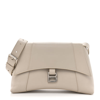 Balenciaga Semi Shiny Smooth Calfskin Small Downtown Shoulder Bag Cold Beige 1 of 14