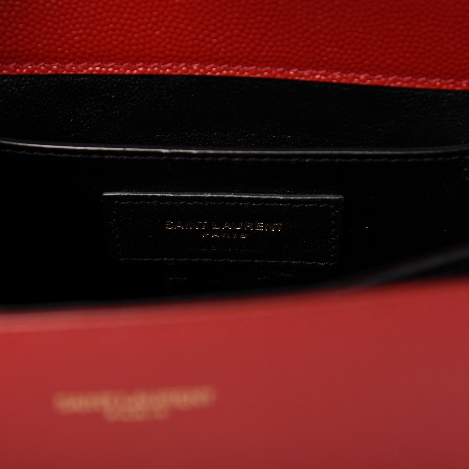 Saint Laurent Grain de Poudre Mini Classic Monogram Cassandra Top Handle Red 8 of 8