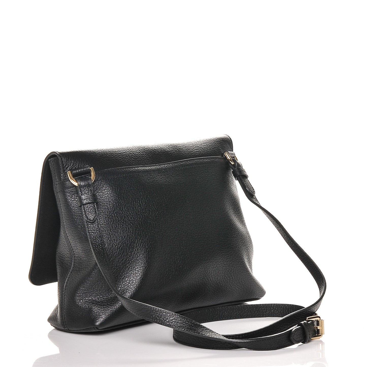 Goat Printed Calfskin Freya Satchel Black