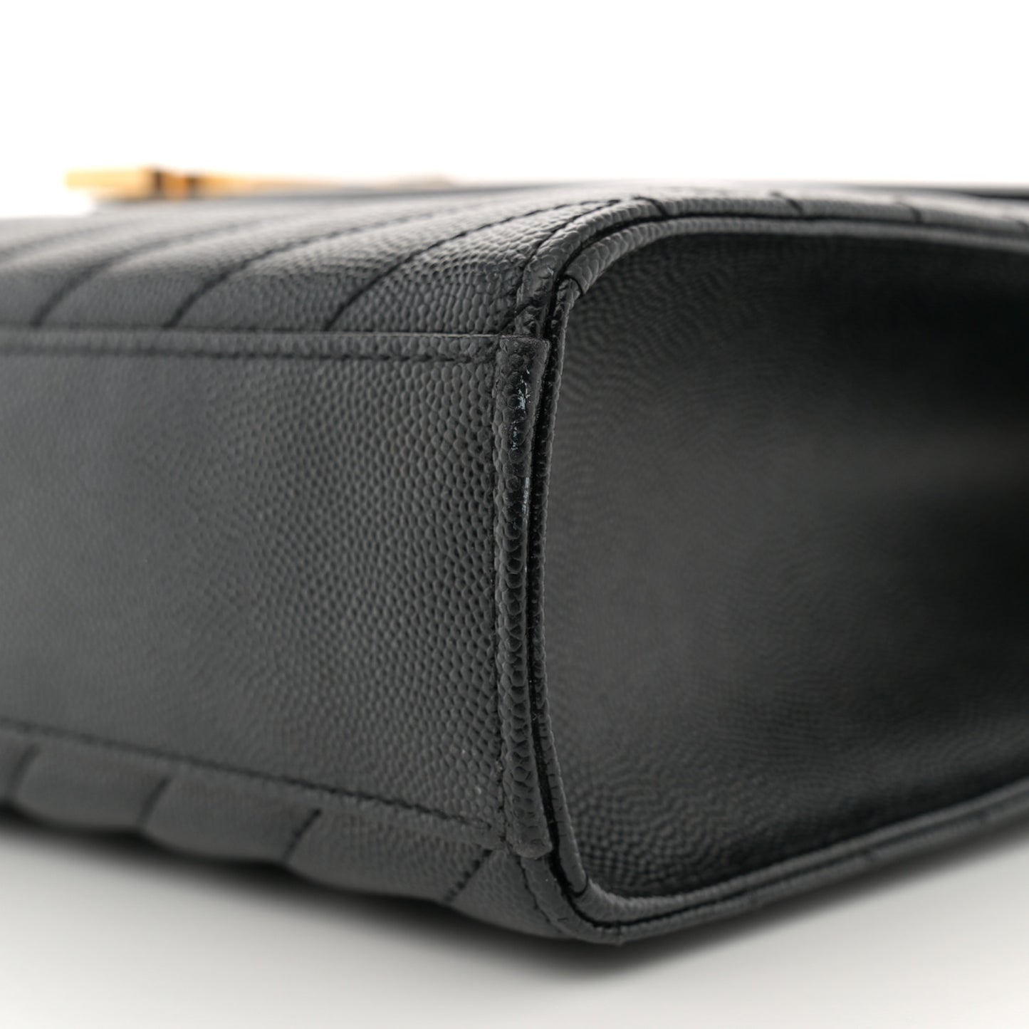 Grain De Poudre Matelasse Chevron Large Monogram Satchel Black