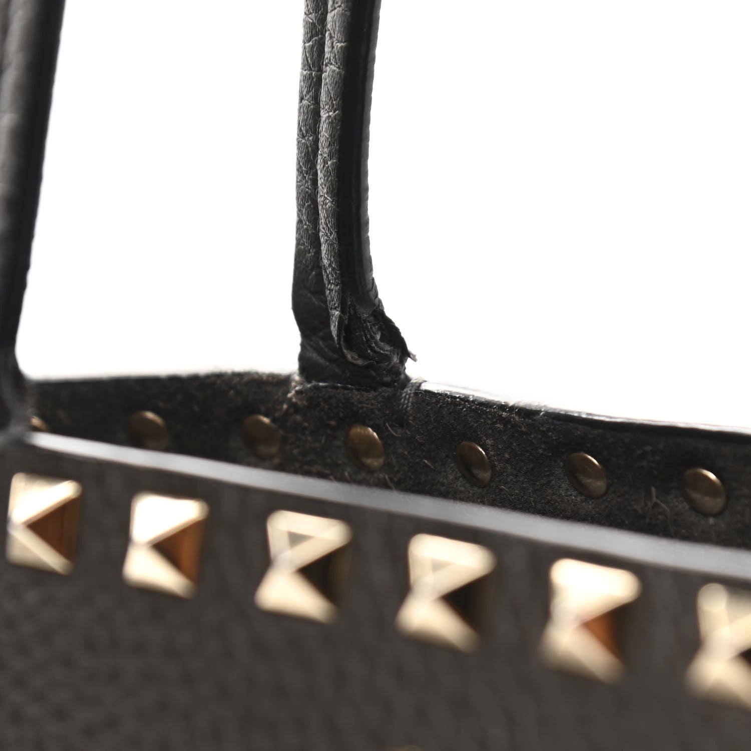 Valentino Garavani Grained Calfskin Rockstud Shoulder Tote Graphite 20 of 21