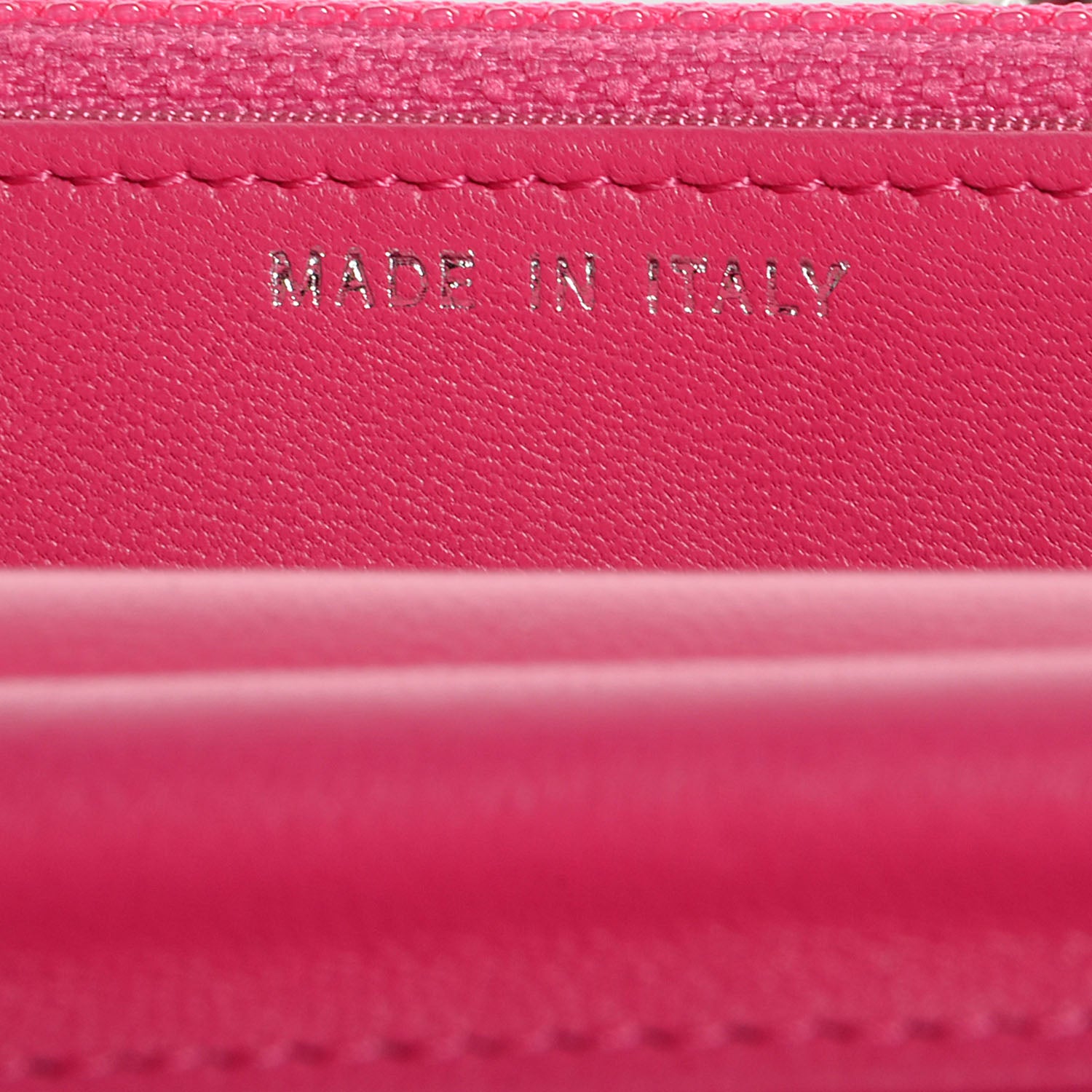 Chanel Lambskin Quilted Wallet On Chain WOC Dark Pink 7 of 9