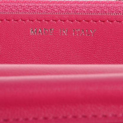 Chanel Lambskin Quilted Wallet On Chain WOC Dark Pink 7 of 9