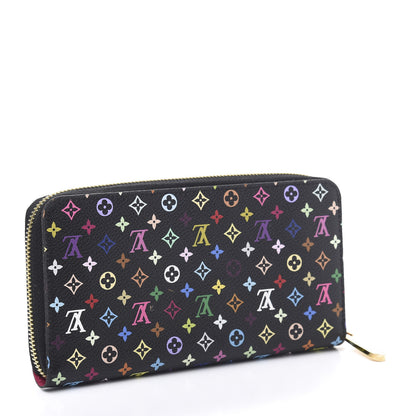 Louis Vuitton Monogram Multicolor Zippy Wallet Black Grenade 3 of 9