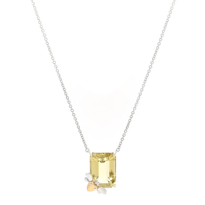 Tiffany Sterling Silver 18K Rose Gold Yellow Quartz Return to Tiffany Love Bugs Ladybug Necklace 1 of 6