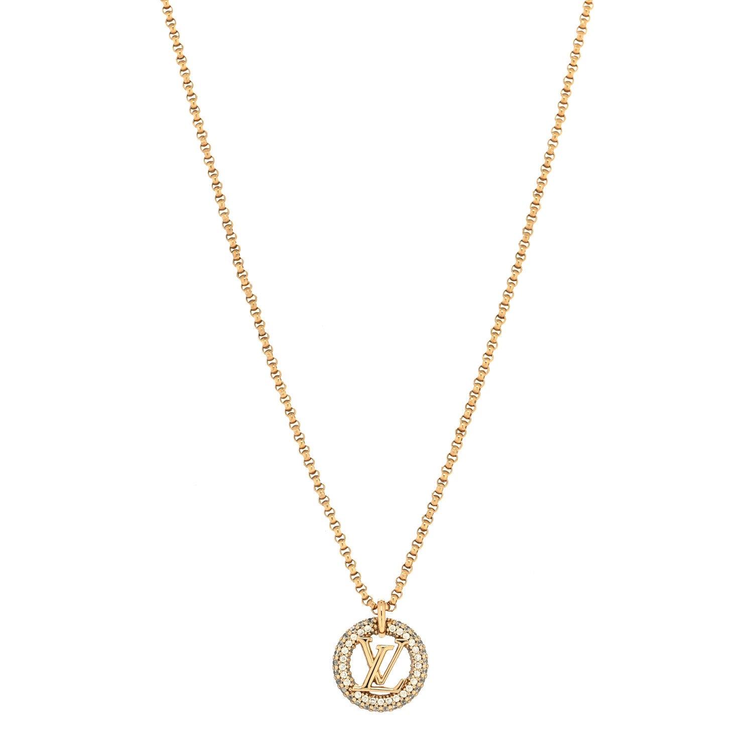 Louis Vuitton Metal Crystal Louise By Night Necklace 1 of 5