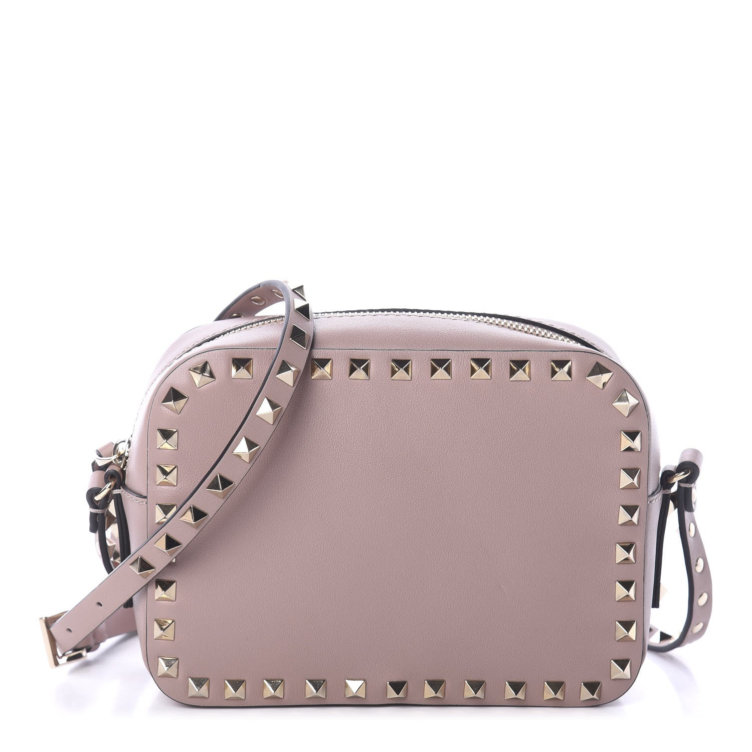 Valentino Garavani Calfskin Rockstud Camera Crossbody Bag Poudre 1 of 9