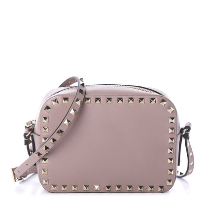 Valentino Garavani Calfskin Rockstud Camera Crossbody Bag Poudre 1 of 9