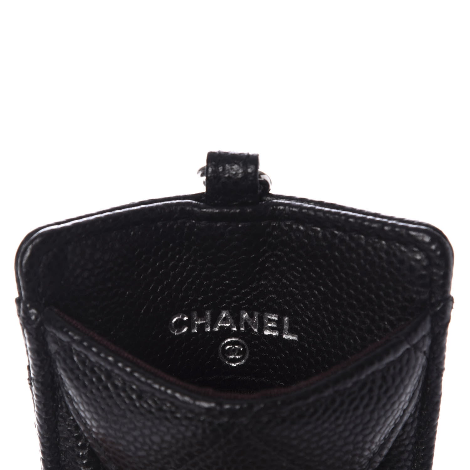 Chanel Caviar Quilted Card Holder On Chain Black 6 of 8