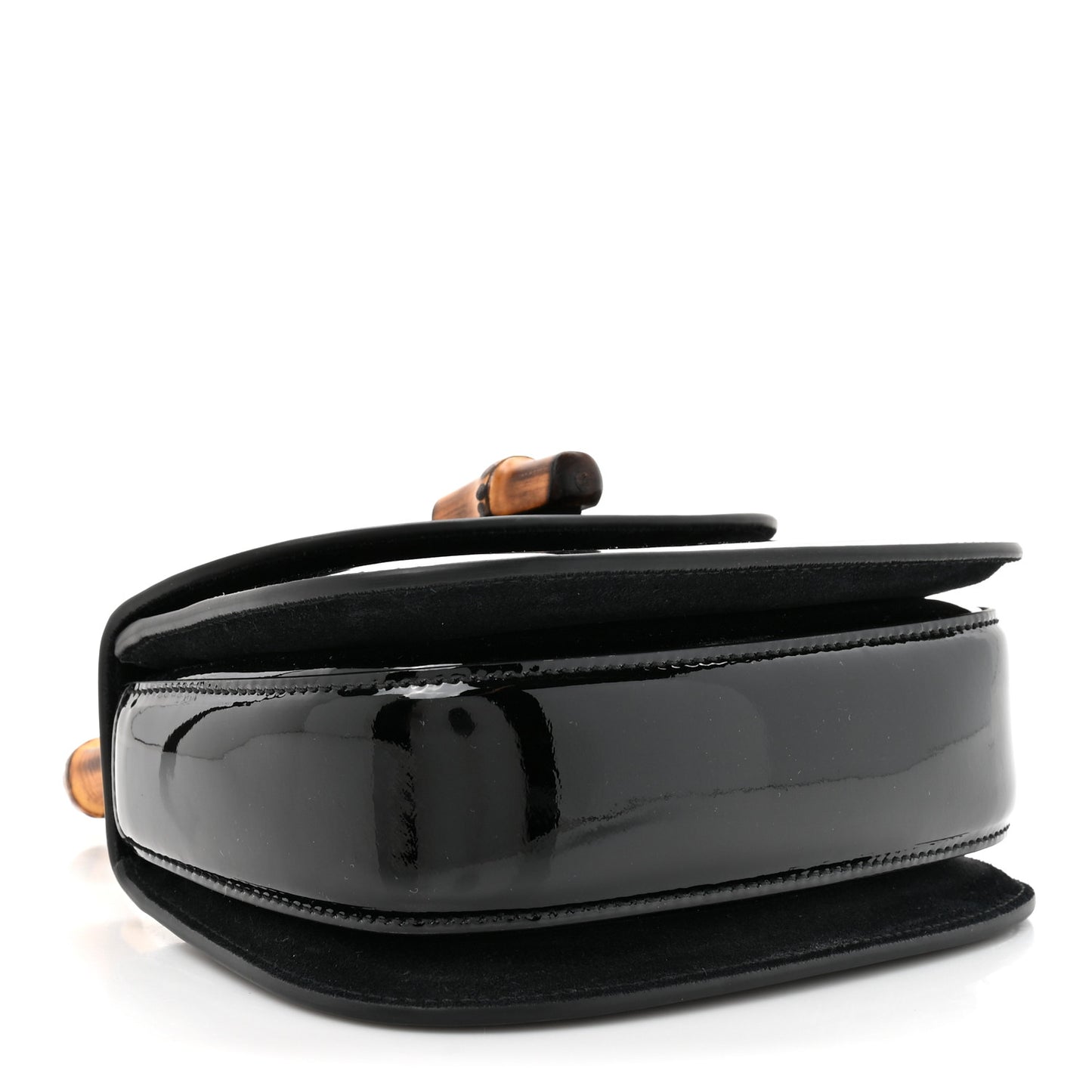 Patent Crystal Mini Bamboo 1947 Top Handle Chain Bag Black