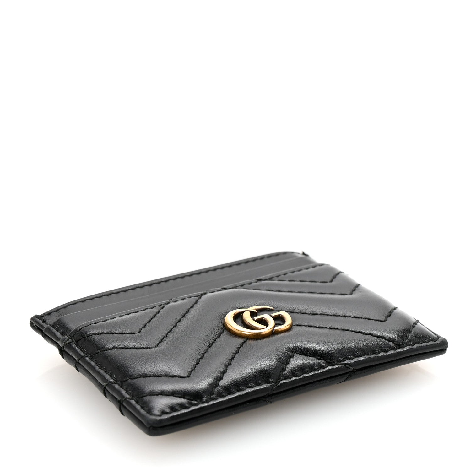 Gucci Calfskin Matelasse GG Marmont Card Holder Black 4 of 7
