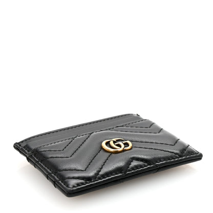Gucci Calfskin Matelasse GG Marmont Card Holder Black 4 of 7