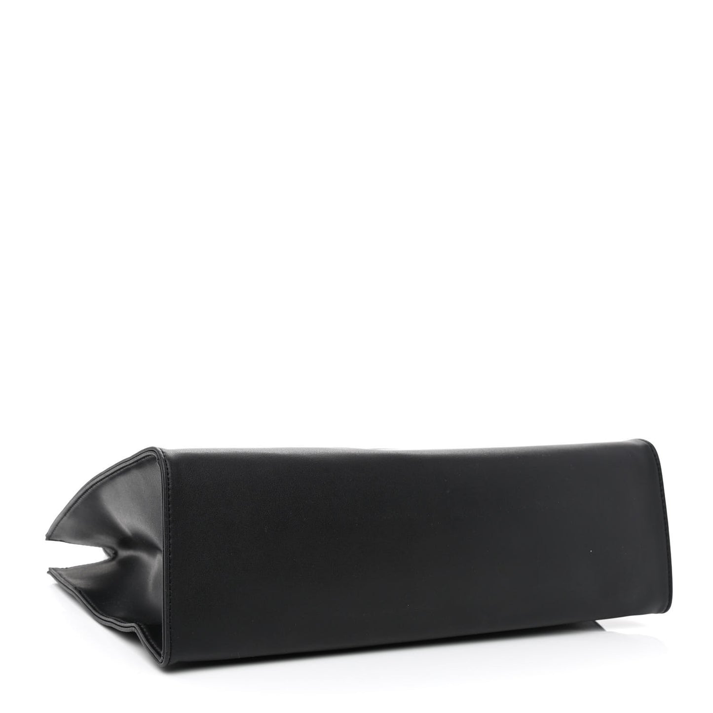 Vegan Leather Medium Shopping Bag Black