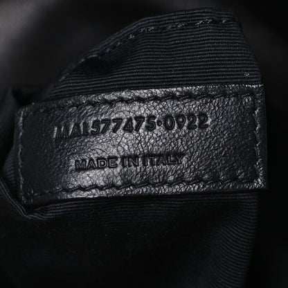 Saint Laurent Lambskin Quilted Monogram Monochrome Medium Loulou Puffer Chain Satchel Black 7 of 10