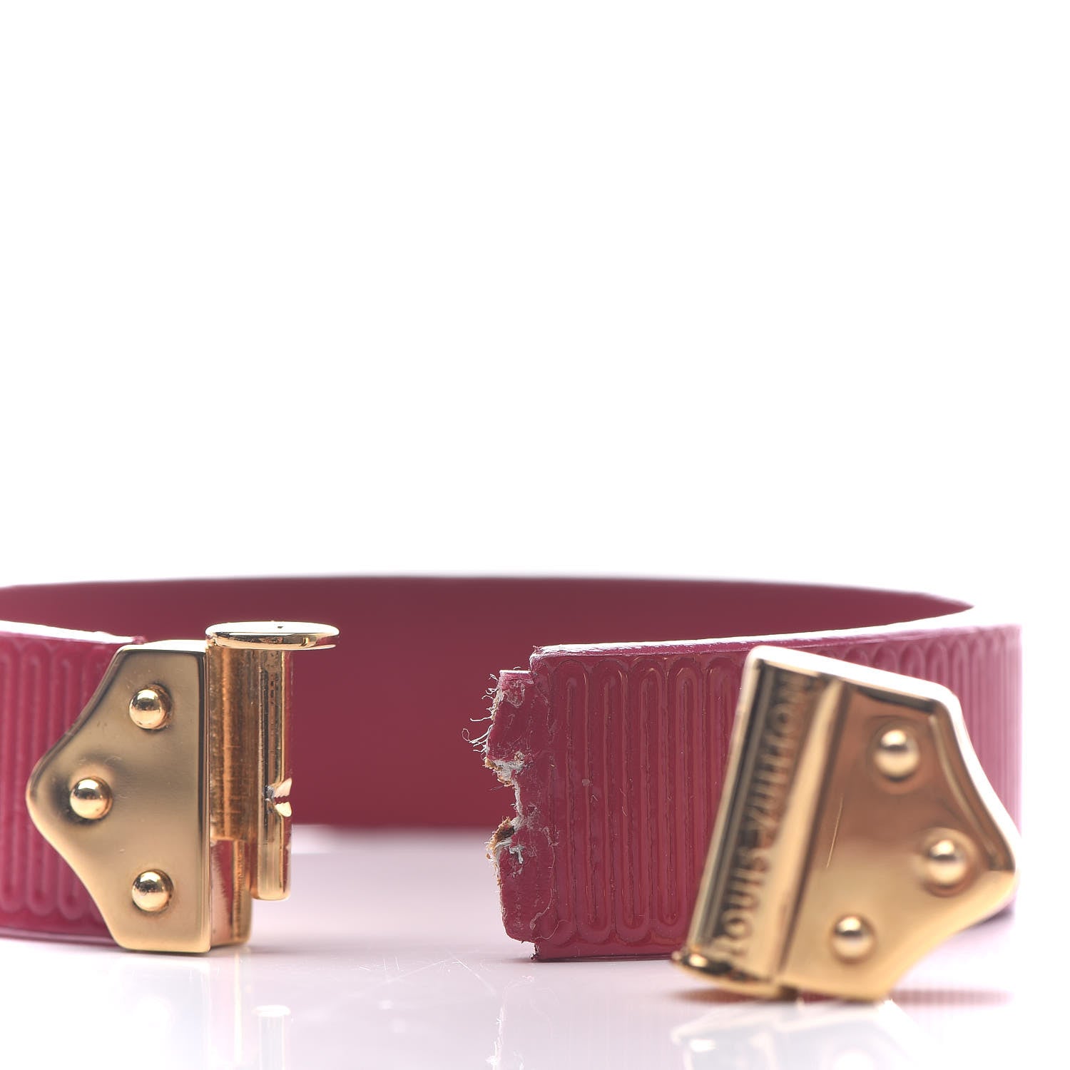 Louis Vuitton Patent Calfskin Embossed Spirit Bracelet 17 Rose Indien 12 of 12