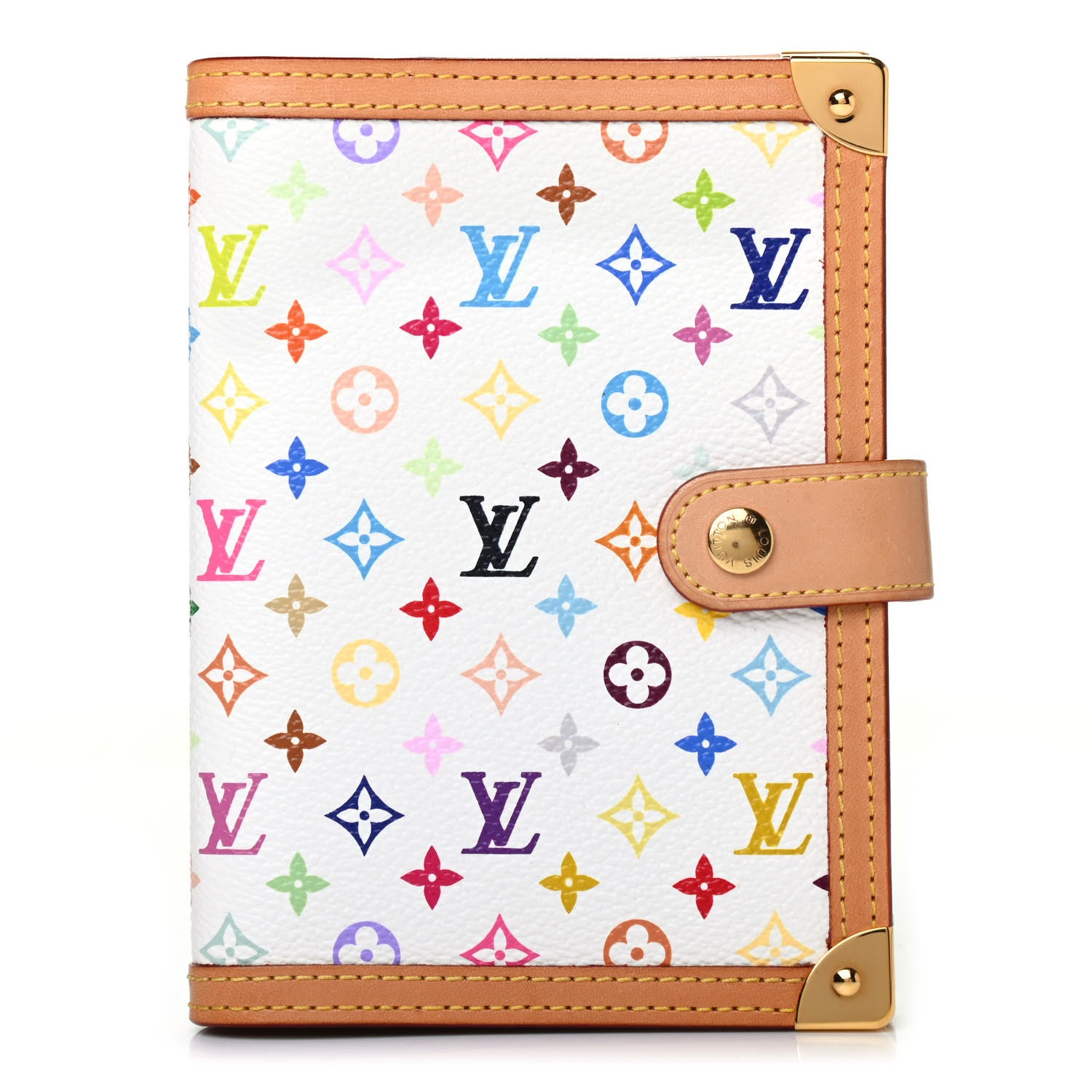 Louis Vuitton Monogram Multicolor Small Ring Agenda Cover White 1 of 4