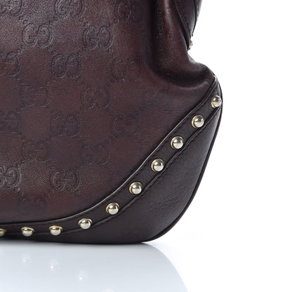 Gucci Guccissima Studded Web Pelham Shoulder Bag Dark Brown 10 of 10