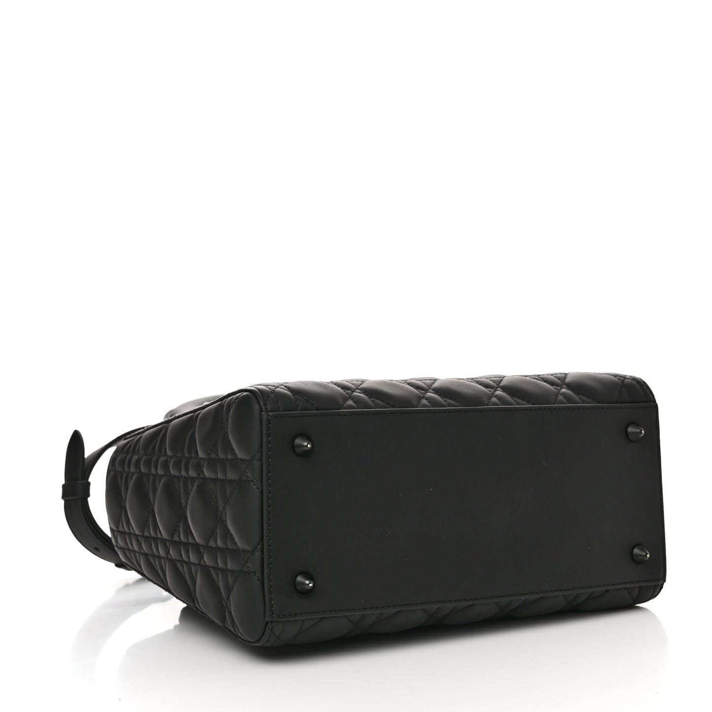 Ultra Matte Calfskin Cannage Medium Lady Dior Black