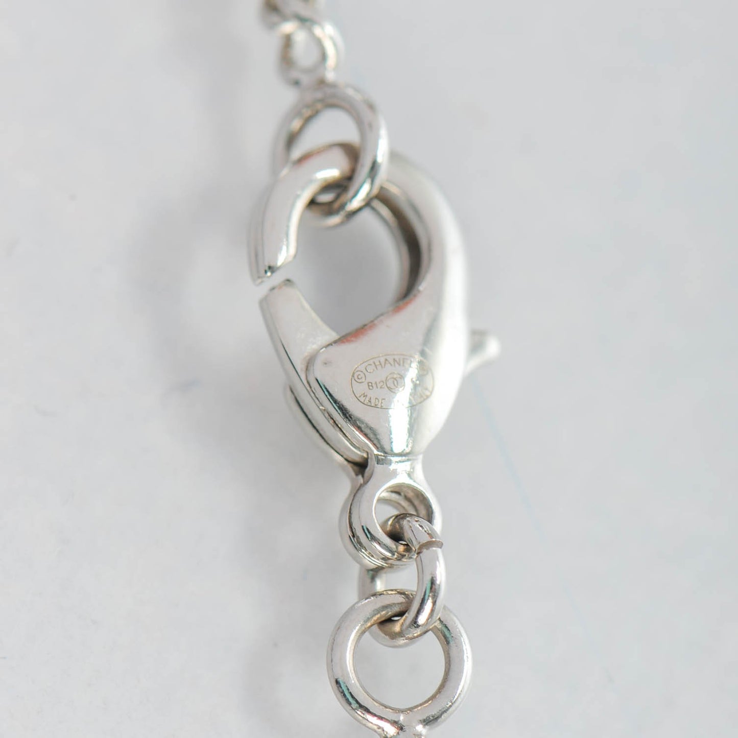 Crystal Camellia CC Necklace Silver