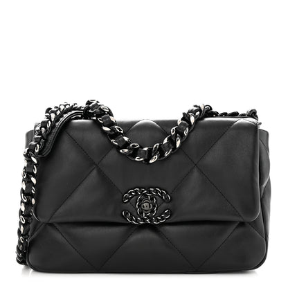 Chanel Lambskin Quilted Medium Chanel 19 Flap So Black 1 of 10