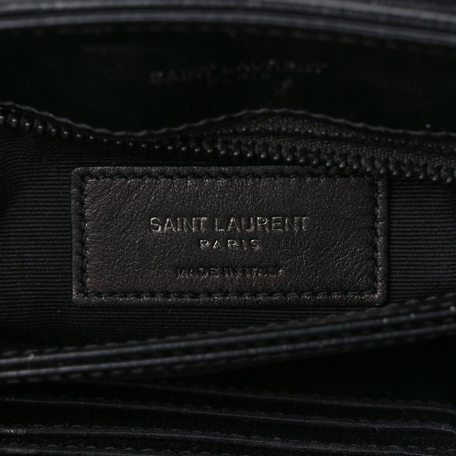 Saint Laurent Calfskin Y Quilted Monogram Monochrome Toy Loulou Crossbody Bag Black 6 of 10