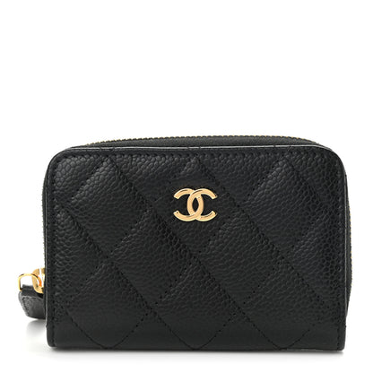 Chanel Caviar Quilted Classic Zipped Coin Purse Black 1 of 8
